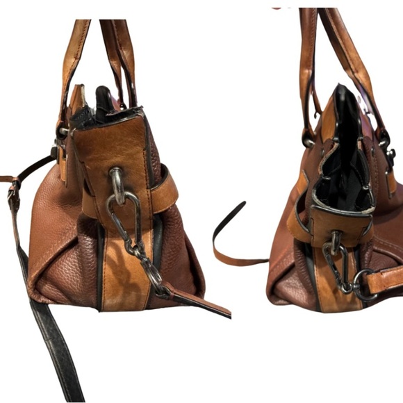 COACH Swagger 2WAY Shoulder & Crossbody Bag | Style 34420 Brown Pebbled Leather - Picture 3 of 6